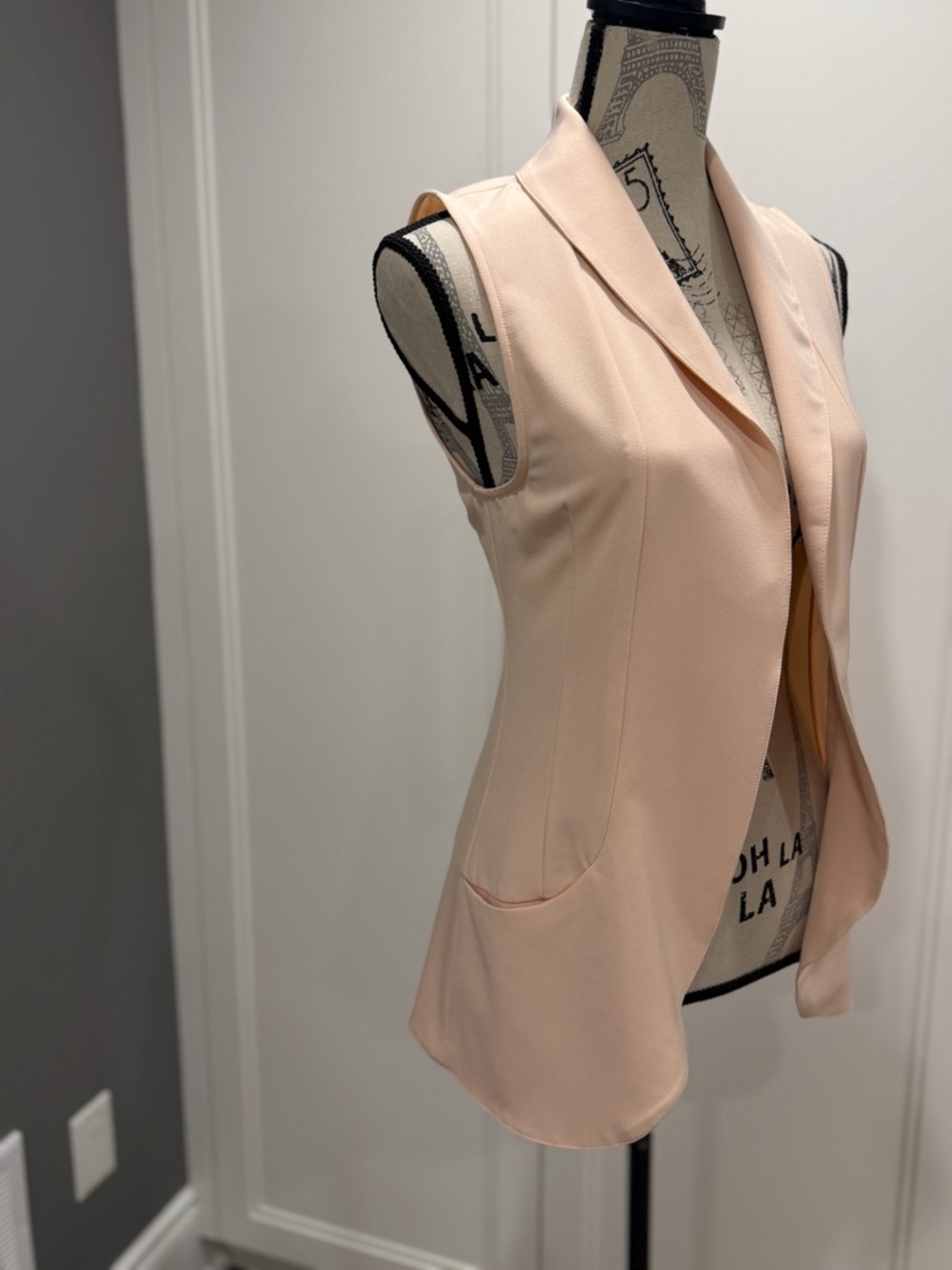 Dynamite Sleeveless Blazer Vest - Light Blush - Picture 3 of 12